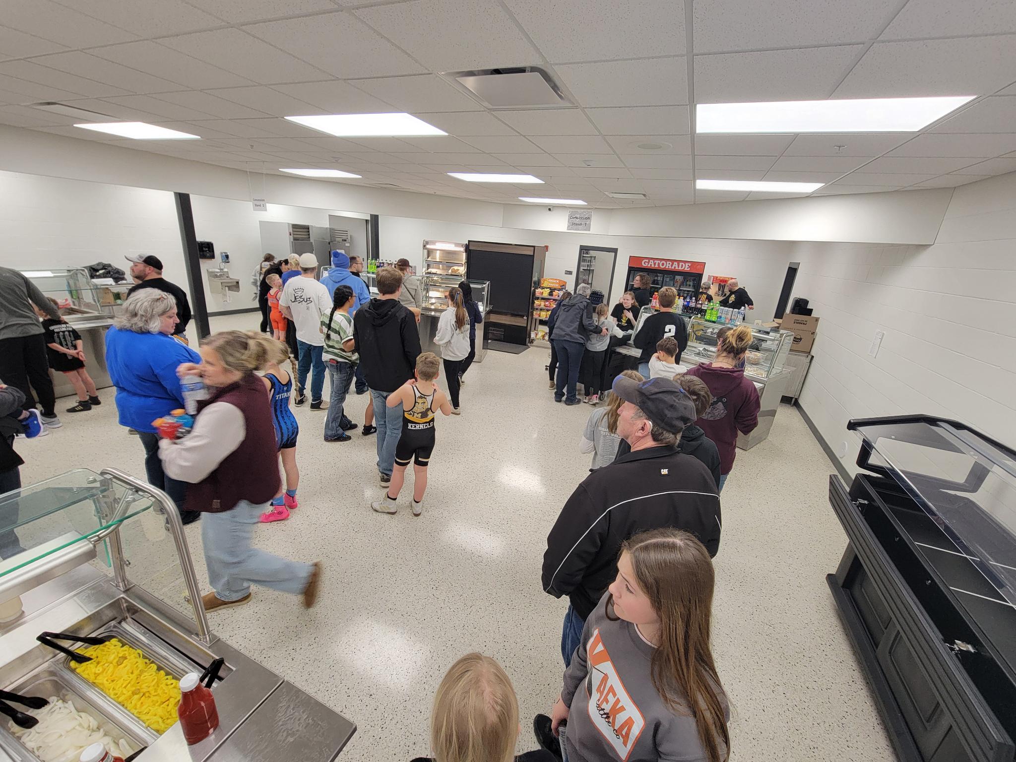 Inside the concessions stand